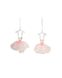 Gisela Graham Pink Ballet Dress on Hanger 12cm